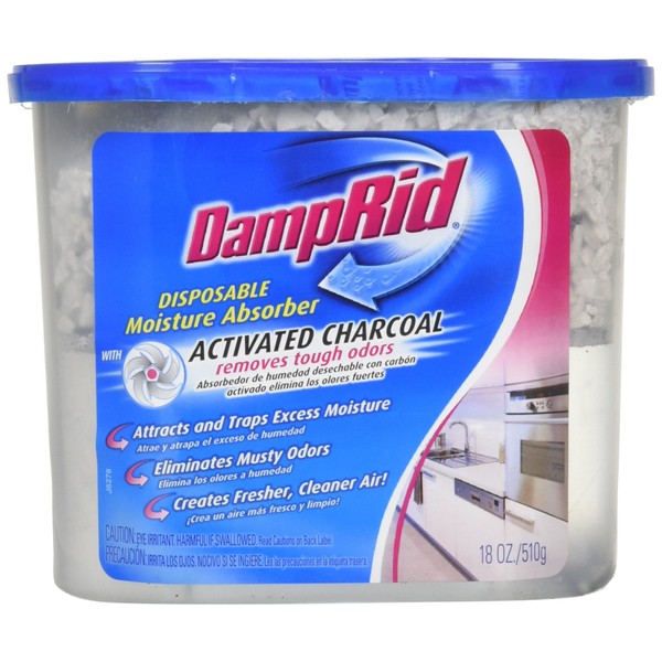 DampRid Moisture Absorber with Activated Charcoal, 18oz (3 Pack)