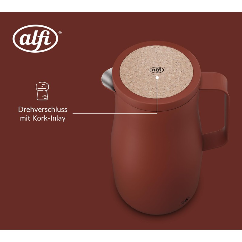 alfi Studio Tea Insulated Jug 1.0 L Spicy Red, Thermos