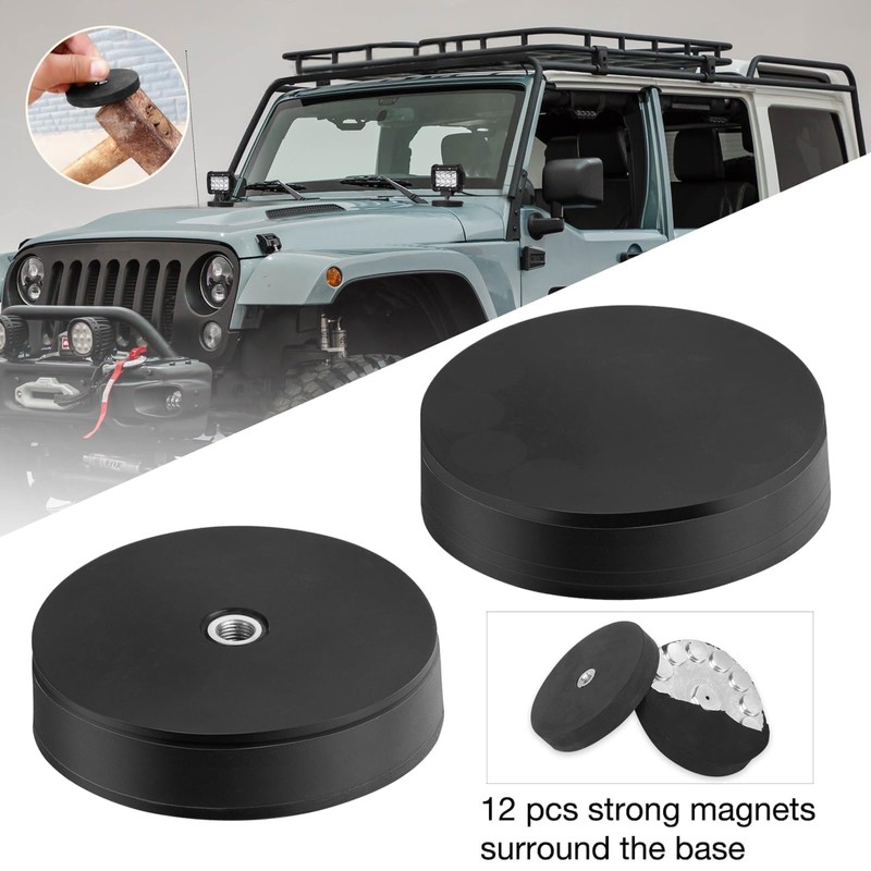 AKD Part Magnetic Base Mounting Brackets, 2pcs Powerful Sucker Holder