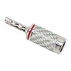 4pcs BFA Banana Plug Brass White Carbon Fiber Shell Speaker