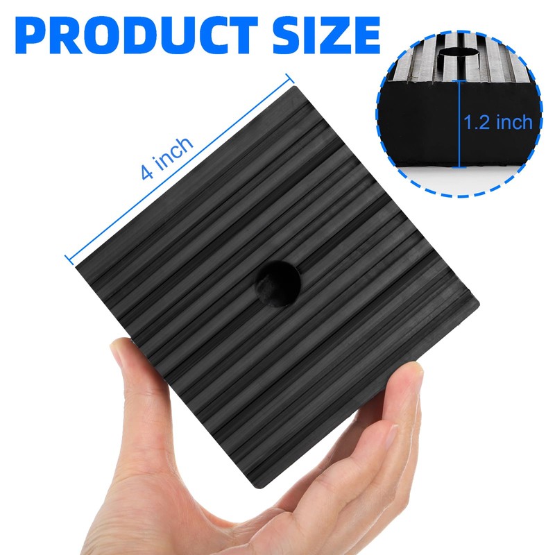 Bekith 4 Pack Anti Vibration Pads, Ribbed Rubber Vibration Isolation