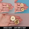 Fluffy Silkie Chicken Wood Buttons for Sewing Knitting Crochet DIY