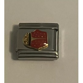 B’linQ Red & Black Ladybug - Lady Bug Insect - 9mm Italian Charm Single Bracelet Link