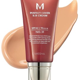 [Missha] M Perfect Cover BB Cream SPF 42 PA+++ -|7 Various Shades| Korean Cosmetics - Multi-Functional BB Cream  Beige Lightweight - shades: #31 Golden Beige