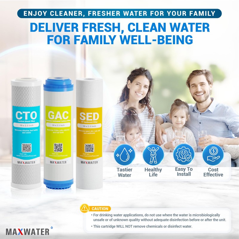 Max Water 5 Micron Replacement 10 x 2.5 inch Filter