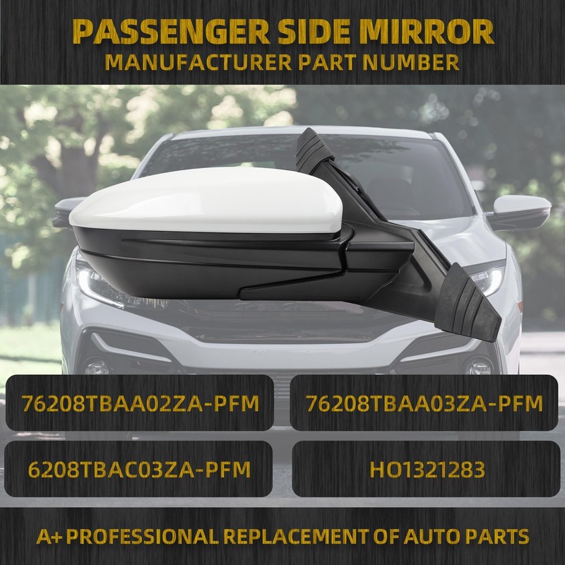Dasbecan Right Passenger Side Door Mirror Assembly Compatible with Honda