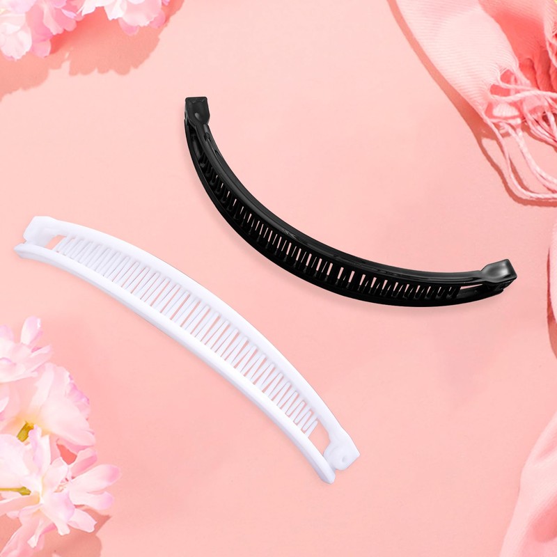 VARMDUKKE 2PCS Banana Hair Clips, Large Strong Hair Claw Clip