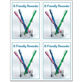 Custom Recall 4 Up Dental Laser Appointment Reminder Postcards with Personalizable Backs. 4 Cards Micro Perforated for Tear-off at 4.25" x 5.5" on an 8.5" x 11" Sheet of 8 Pt Card Stock. (1000)