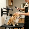 Pet Hair Dryer Wall Mount Stand Hose Tube Holder: Hands-Free