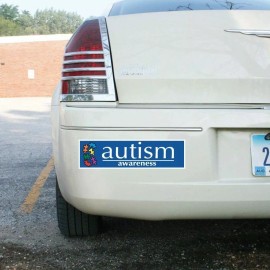 VictoryStore Puzzle Pieces Autism Awareness Bumper Magnet Pair (#5) - 3" x 11.5" - FREE SHIPP