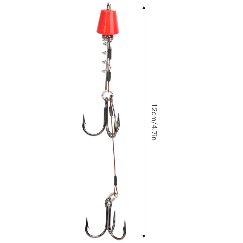 Portable Fishing Steel Wire Fishing Rigs with Treble Fish Hooks