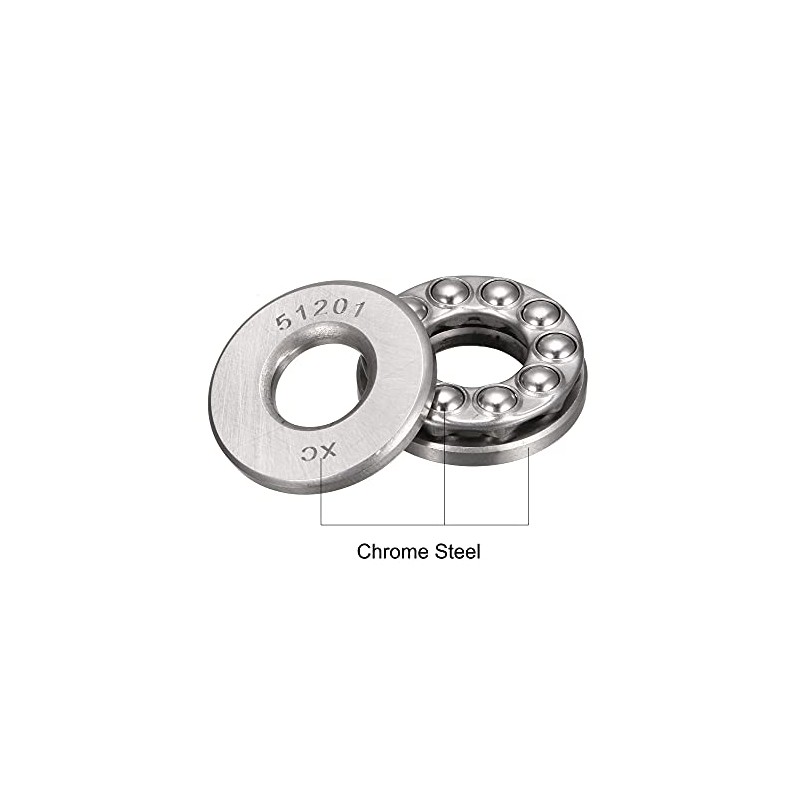 sourcing map 2 pieces miniature thrust ball bearings 51201 12