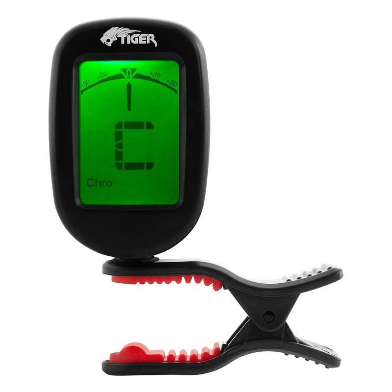 TIGER CT-99 Chromatic Clip-On Tuner for Electric, Acoustic, Bass Guitar,