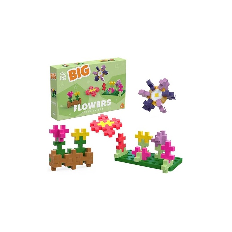 PLUS PLUS Big Activity Set, Flowers, 40 Piece - Construction