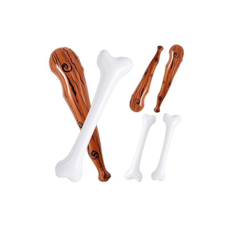 Soulchen Set of 3 Inflatable Caveman Bone Bat Props for
