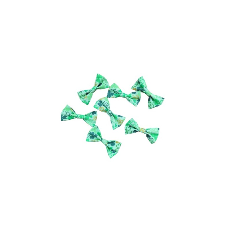 St Patrick Day Shamrock Bow Tie