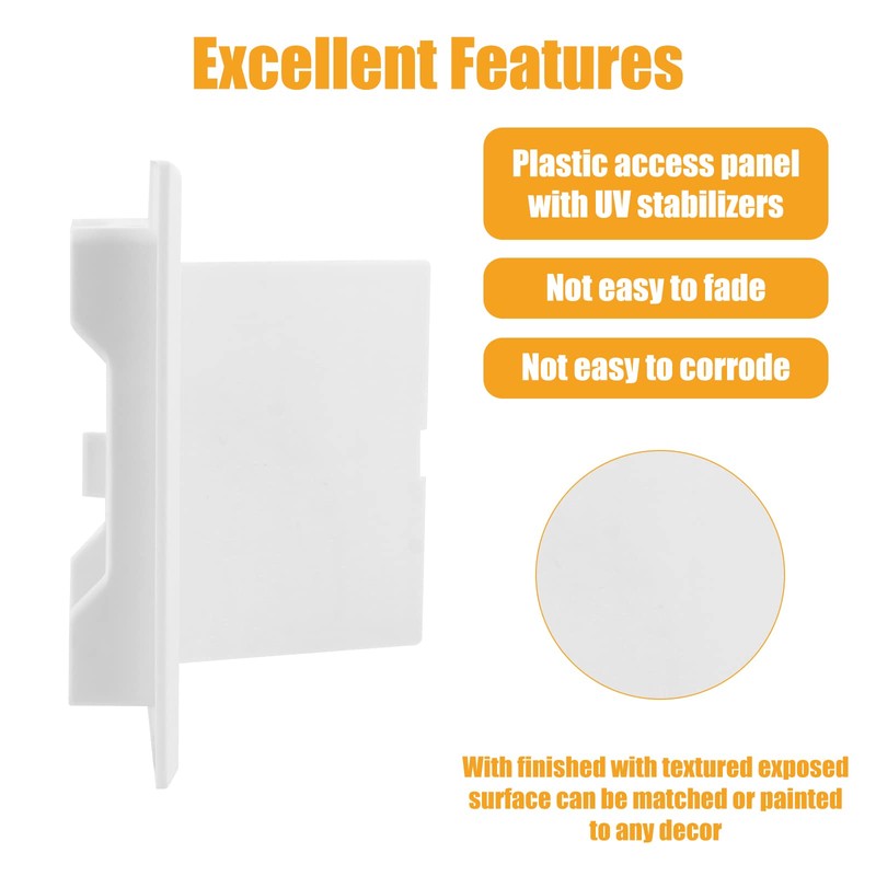 Teqooza 6x6 inch Plastic Access Panel for Drywall Ceiling Reinforced