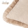 Foindtower Set of 2 Decorative Linen Fringe Throw Pillow Covers