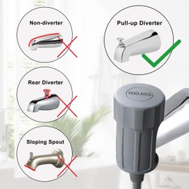 Pets Shower Attachment, Quick Connect on Tub Spout w/Front Diverter, Ideal for Washing Pets and Cleaning Tub, Portable and Convenience