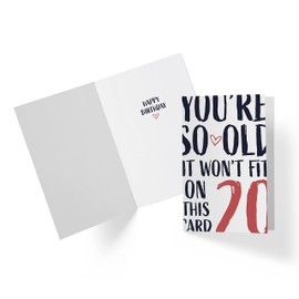 Karto 20th Birthday Card for Him Her - 20th Anniversary Card For Dad Mom - 20 Years Old Birthday Card For Brother Sister Friend - Happy 20th Birthday Card for Men Women You Are So Old