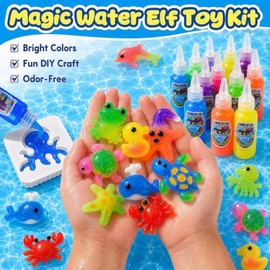 Remethsu Magic Water Elf Kit para niños, 42 botellas de gel y 28 moldes