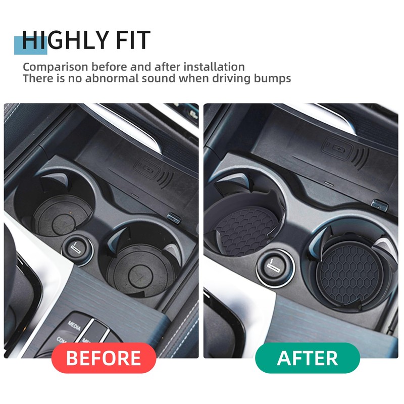 Amooca Car Cup Coaster Universal Automotive Waterproof Non-Slip Cup Holders