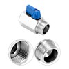 QWORK Mini Ball Valve, 4 Pack 3/4" Female & Male