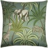 Paoletti Jungle Parade Cushion Cover, Green, 50 x 50cm