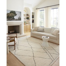Loloi II Fabian Collection FAB-02 Ivory/Charcoal 2'-7" x 12'-0" Runner Rug