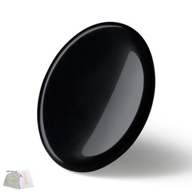 QINJIEJIE Obsidian Worry Stone Crystal Worry Stones Thumb Gemstone Oval Crystals Healing Stones Palm Stone Stress Relief Reiki Healing Meditation