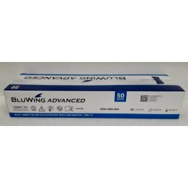 BluWing 23g Safety Blood Coll. Set w/Luer Adapter 50/BX Ref No MER2023 Long Exp.