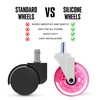 Office Chair Wheels - Set of 5 Rollerblade-Style Casters, Smooth