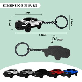 glahorse For Dodge RAM Keychain，For Dodge RAM 2023 2022 1500 TRX Accessories，Metal Keychain (White)