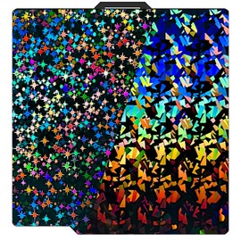 Upgraded 257x257mm H1H Build Plate for Bambu Lab A1 X1 X1C X1E P1P P1S P2S,Double Sided Textured Flake+Galaxy Spring Steel Sheet Flexible Plate Heated Bed Platform for Bambu Lab 3D Printers