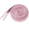 [Elerevyo] 1 Pair Glitter Shiny Metallic Flat Shoelaces Colorful Multicolor