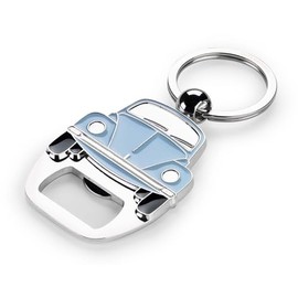 Volkswagen 1K6087010A Keyring Beetle Bottle Opener Keyring, blue, Retro