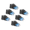 25PCS Push Button Switch with Light 16mm Square Self Locking