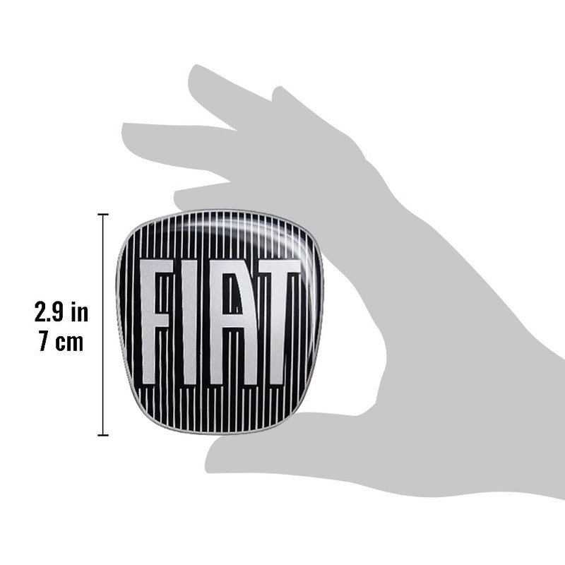 Fiat 14186C 3D Sticker Logo 500X Rear Black 71x65mm