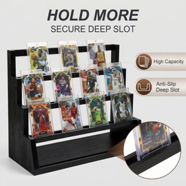 WQLLWFC 4 Tier Wooden Card Display Stand