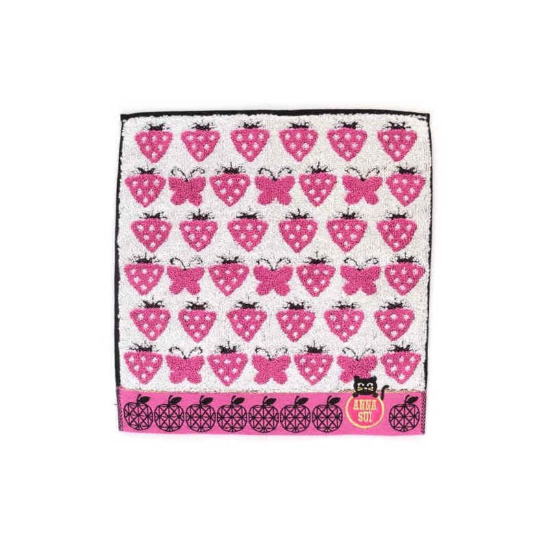 ANNA SUI 109482-0012-01 Towel Handkerchief, Fruit (Pink)