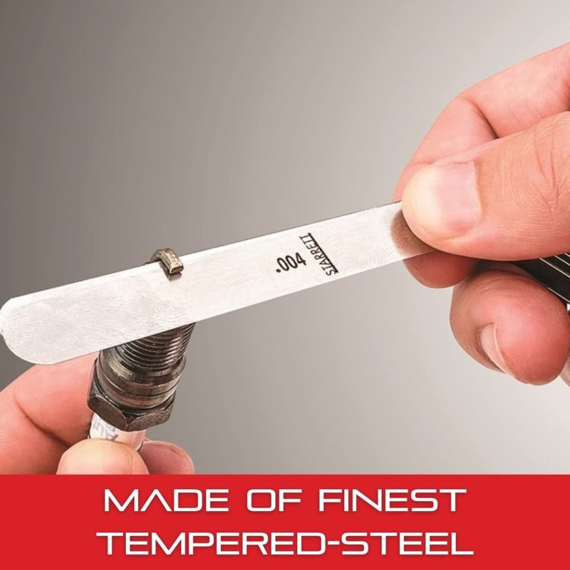 Starrett 173MAT Thickness Gage Set With Tapered Leaves, 0.03-0.50 mm