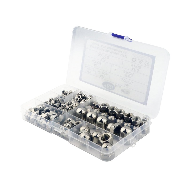 GIVIHGETI Pack of 180 Acorn Nuts M3 M4 M5 M6