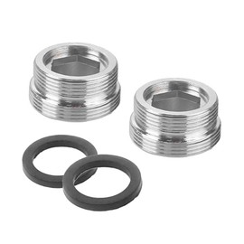 2Pcs Faucet Aerator Adapter Durable Metal Faucet Adaptor Replacement Thread Tap Aerator Connector 22mm to 24mm Metal Adaptor Suitable for Bathroom and Kitchen