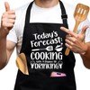 GOSJINNK Funny Cooking Aprons for Men, Today's Forecast Cooking with