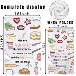 MYSOMY Baker Kitchen Towels Baking Themed Dish Towels Baking Sour Dough Towel Bakery Kitchen Towel Sourdough Baker Gifts (be proud UK)