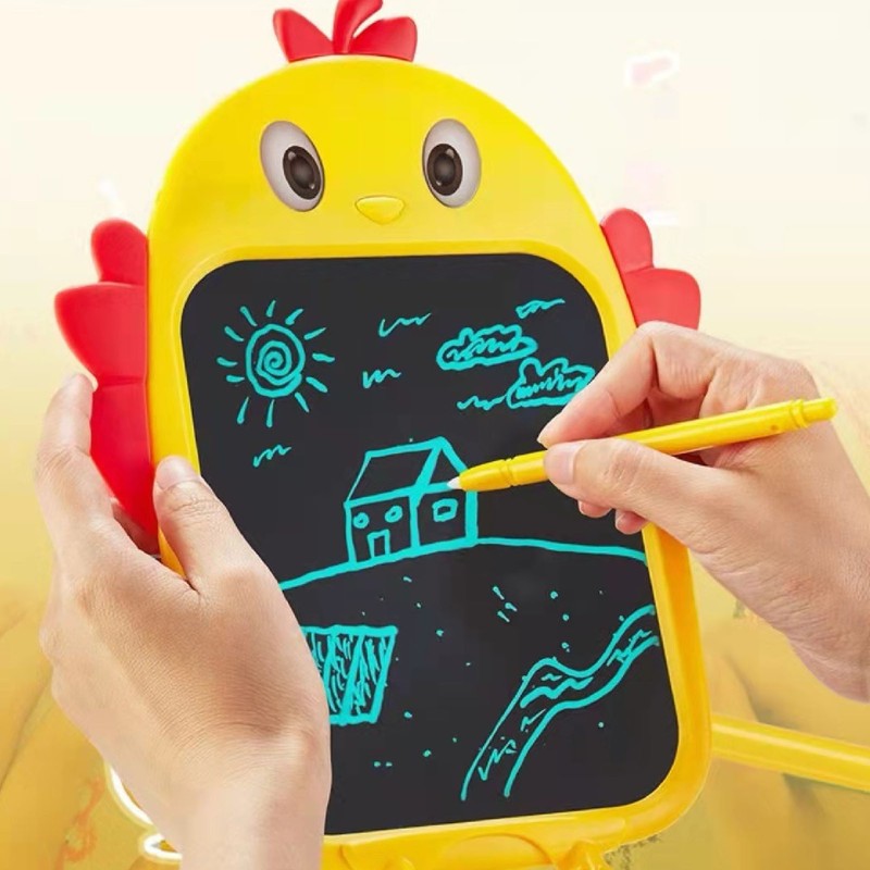 8.5in Children Drawing Board Chicken Shaped LCD Painting Writing Tablet