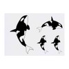 4 x 'Killer Whale' Temporary Tattoos - Water Resistant, Skin-Safe,