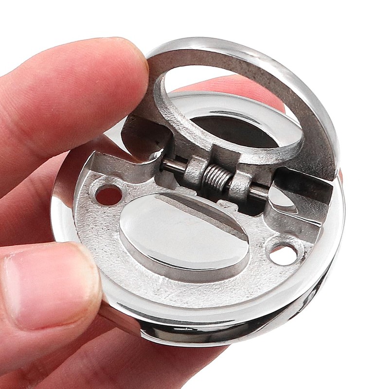 ZONADAH 2 Inches Round Spring Loaded Flush Lifting Ring Boat