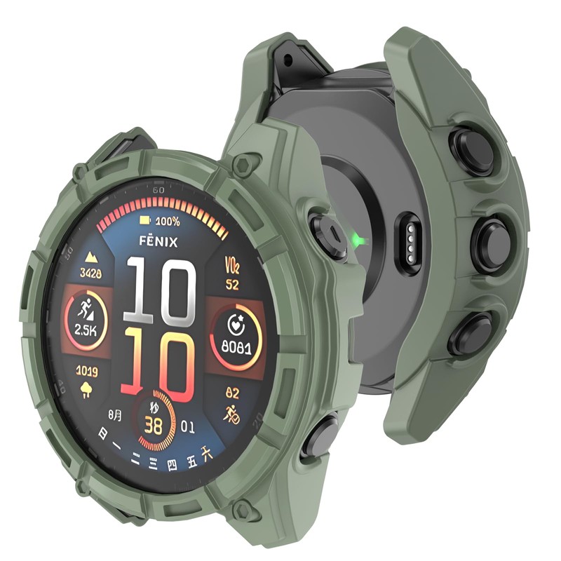 ISABAKE Protector Case for Fenix 8 AMOLED 47mm, Soft TPU