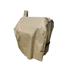 acoveritt Grill-Smoker-Cover Sized for Char Griller Grill Smoker 2823, 2123 600D Heavy Duty Canvas Water Proof All Weather Off-Set Charcoal Smoker Cover G21616 (Brown)